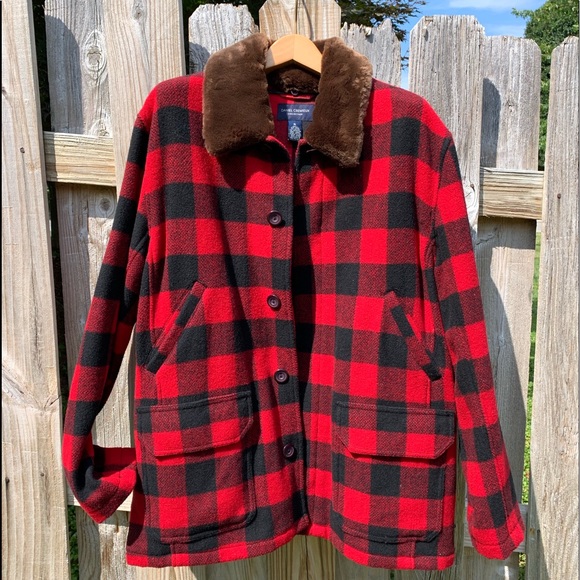 Daniel Cremieux Other - Daniel Cremieux Red & Black Buffalo Plaid Coat XL